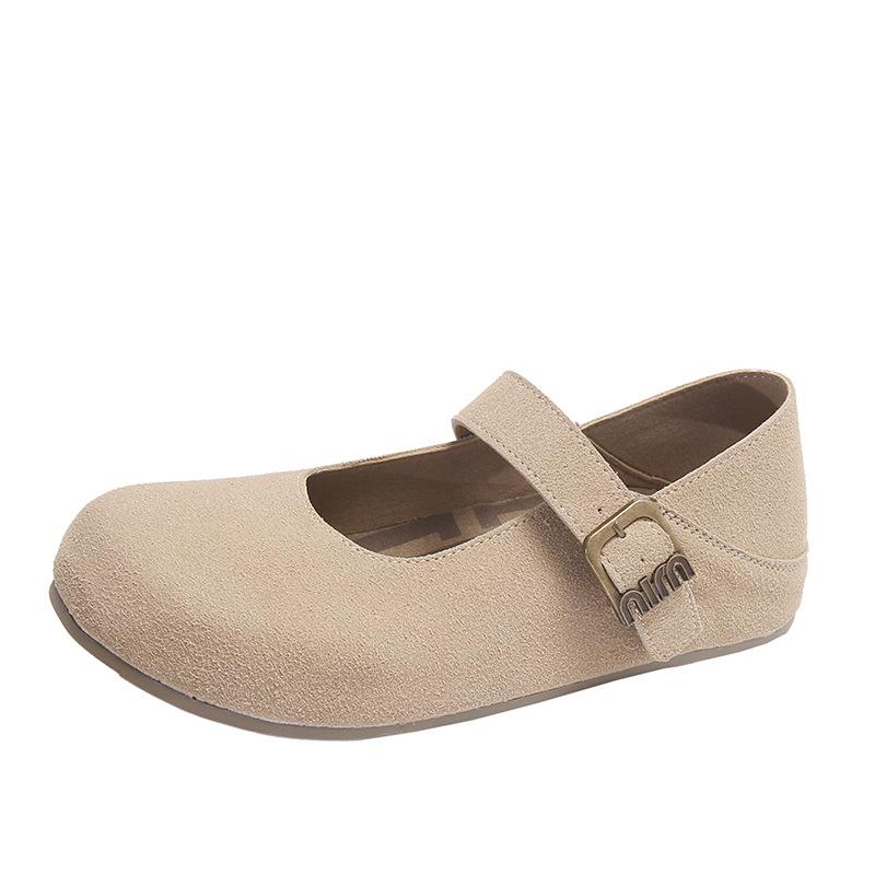 Женские туфли Мэри Джейн из кожи, осенние новые туфли в стиле ретро, плоские, два варианта носки, обувь для беременных, с сумкой, туфли-лодочки, мягкие