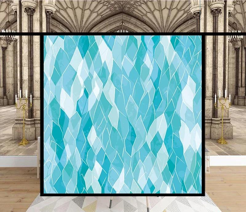 Наклейки на витражные окна, пленка для приватности, церковный стиль, статическое прилипание, декоративные матовые пленки для окон, индивидуальный размер