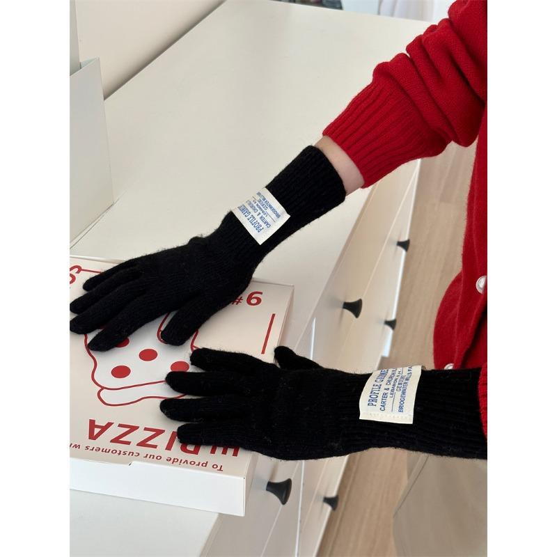 Новые корейские шерстяные вязаные перчатки с сенсорным экраном для женской одежды, утолщенные, для тепла на улице для женщин