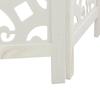 3 Piece Room Divider White Solid Paulownia Wood