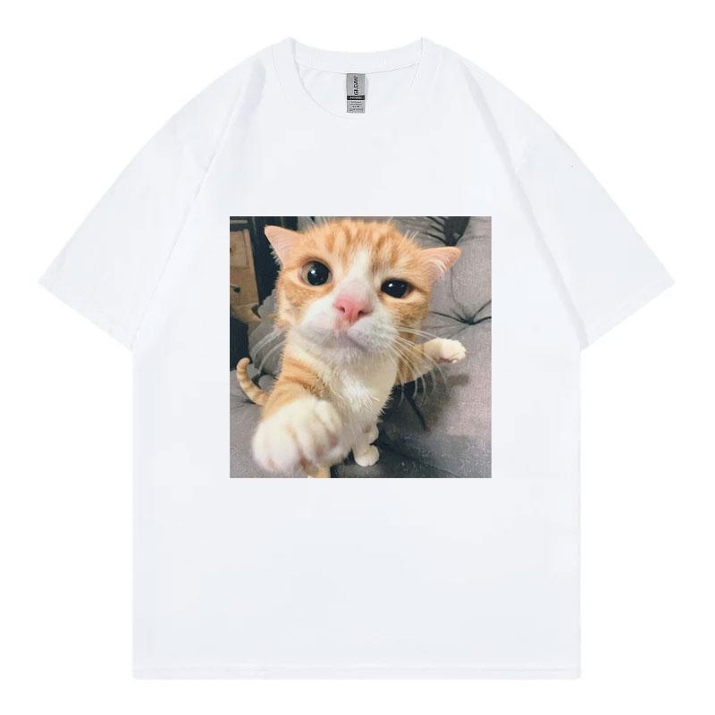 Funny Cat Meme Graphic T Shirts High Quality Fashion Short Sleeve Tshirts Unisex Unisex Summer Casual 100cotton Tshirt Streetwear
