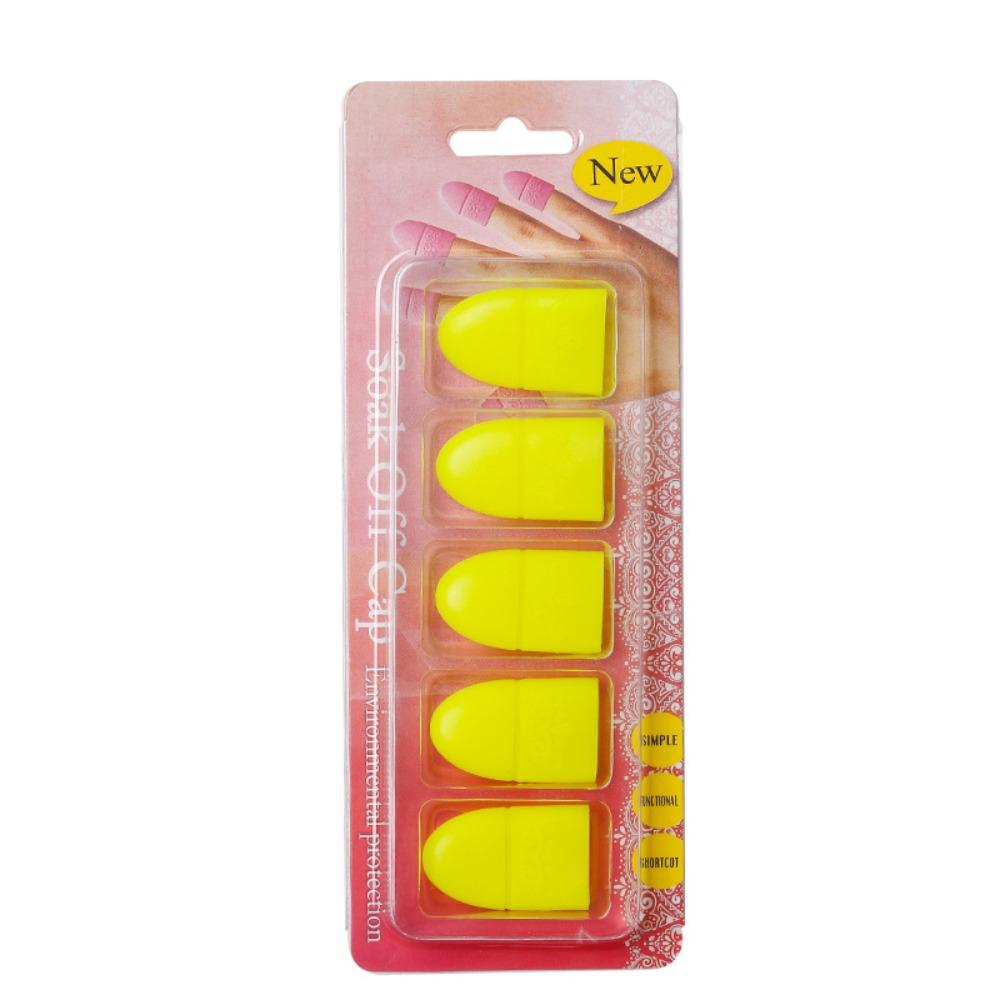 5Pcs Silicone Material Nail Art Soak Off Cap Clip Soft Silicone Nail Covers Nail Art Accessories