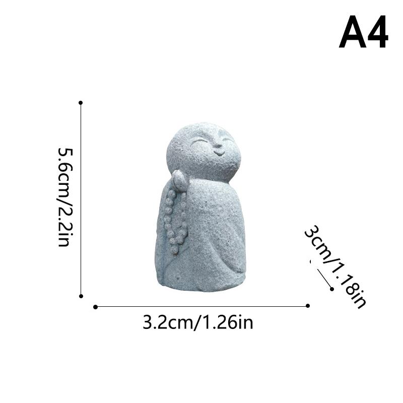 Статуи Будды Милые маленькие скульптуры Будды Дзидзо Фигурки Садовые украшения Японский Будда Кшитигарбха Аквариум Бонсай