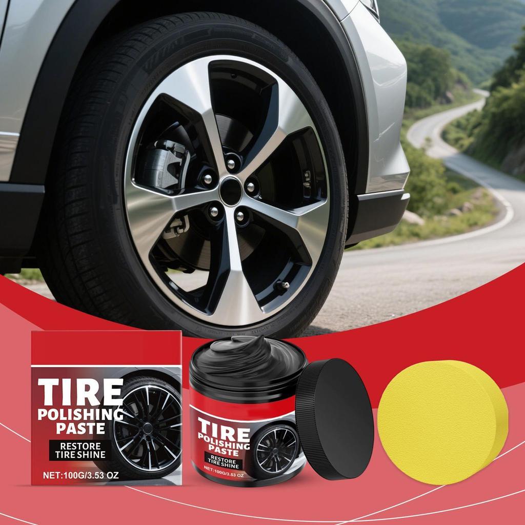 Tire polishing compound Tyre Dressing Paste Plastic Repair Paste Tire Coating Shine wax Tyre Gloss Plastic Rubber Wheel Restorer