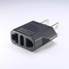 Вилка-переходник для внутреннего использования европейского типа японского типа Позволяет использовать зарубежные электроприборы в Японии. Комплект из 1 шт. (С)/Италия (L) (К) (черный)