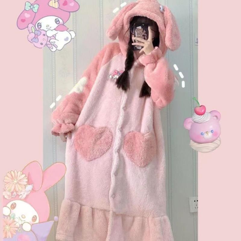 Men's and Women's Fall and Winter Sports and Leisure Warm TV Blanket Premium Women's Plush Soft Robe Fluffy Warm Fluffy Bathrobe Robe Long Robe