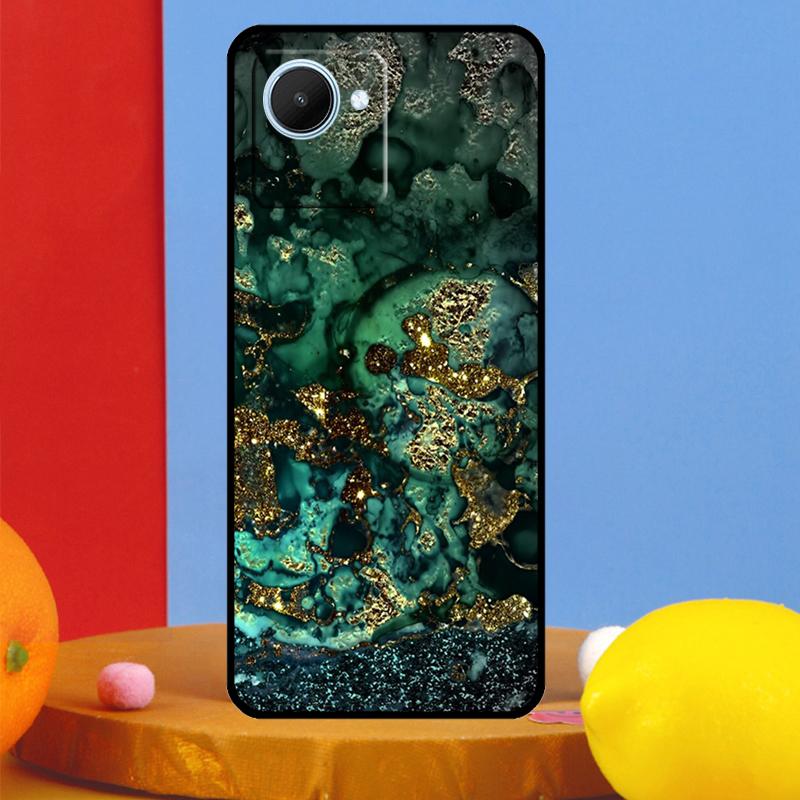 Luxury Gold Foil Art For Realme 14 Pro Plus 10 11 12 13 15 Pro C67 C65 C63 C61 C55 C53 C51 C71 C75 GT7 Pro Case