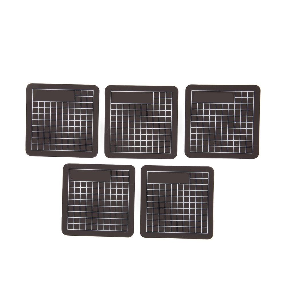 5Pcs 6x6cm Self Recoverying Mat Black Paper Cutting Board Anti Slip Craft Mat Clay Modeling