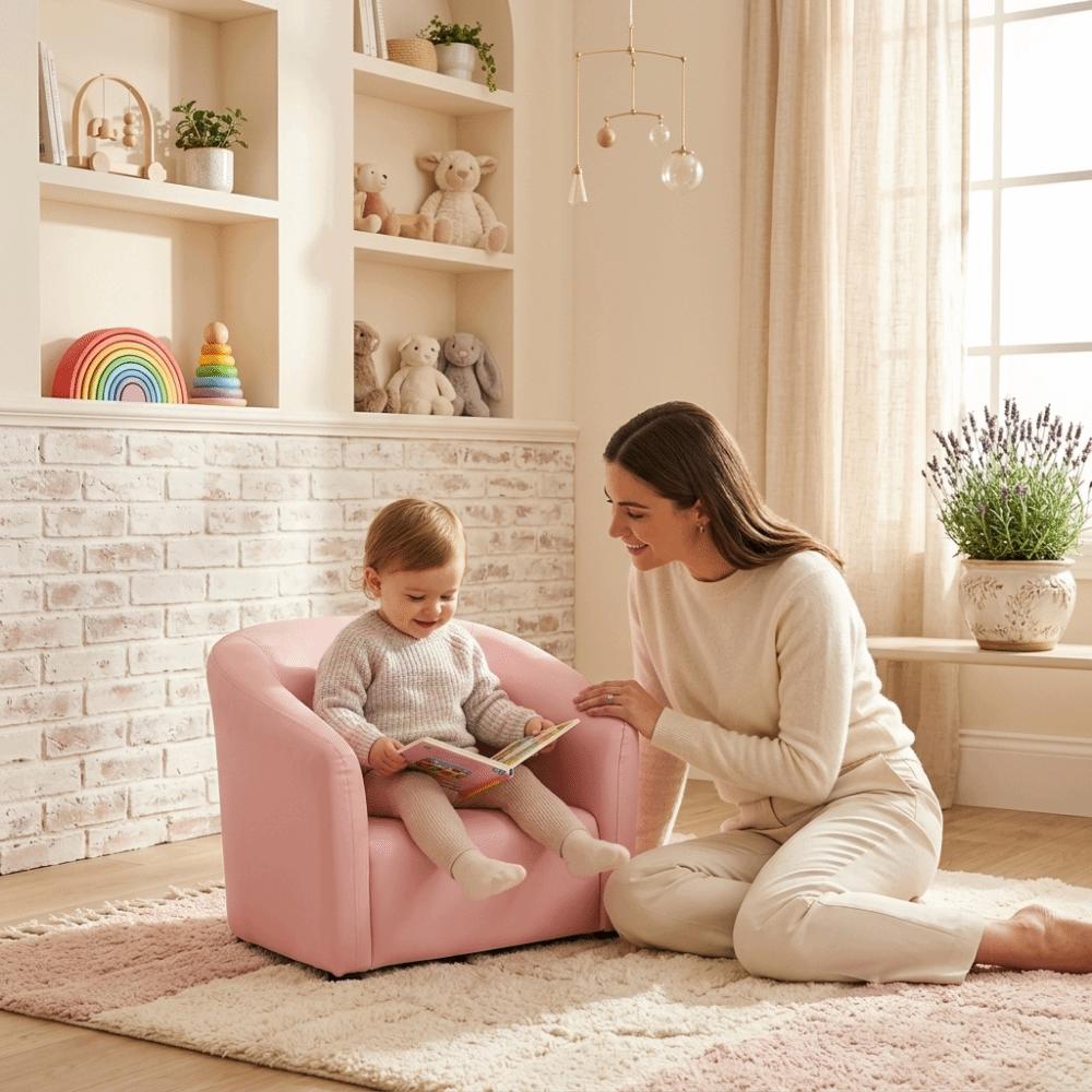 Small Kids Single Sofa Chair Comfortable Toddler Couch Seat Reading Children Furniture  Children