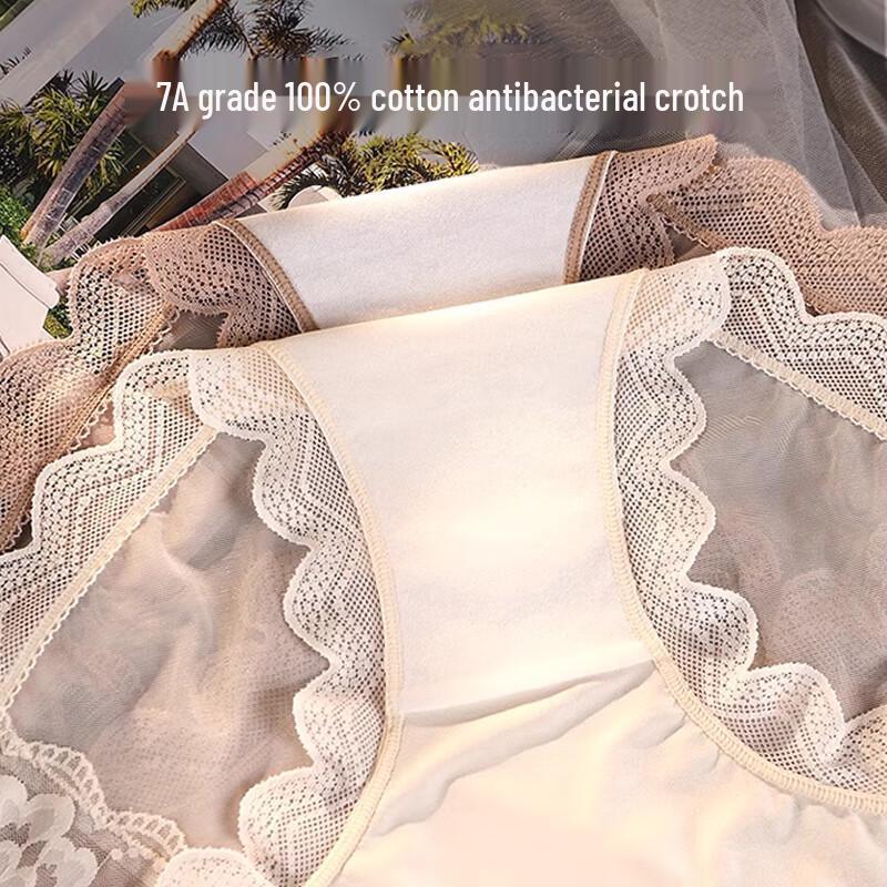 Женские трусы-слипы FitonTon, 2 шт., сексуальное французское кружево, прозрачные