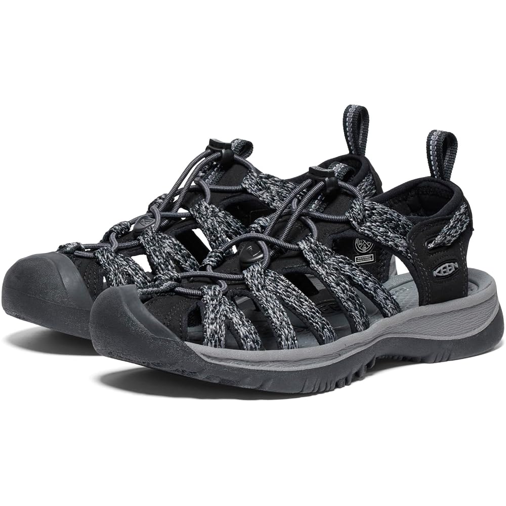 KEEN Whisper Sandals for Women, Blacksteel Grey, Size 25.5 cm