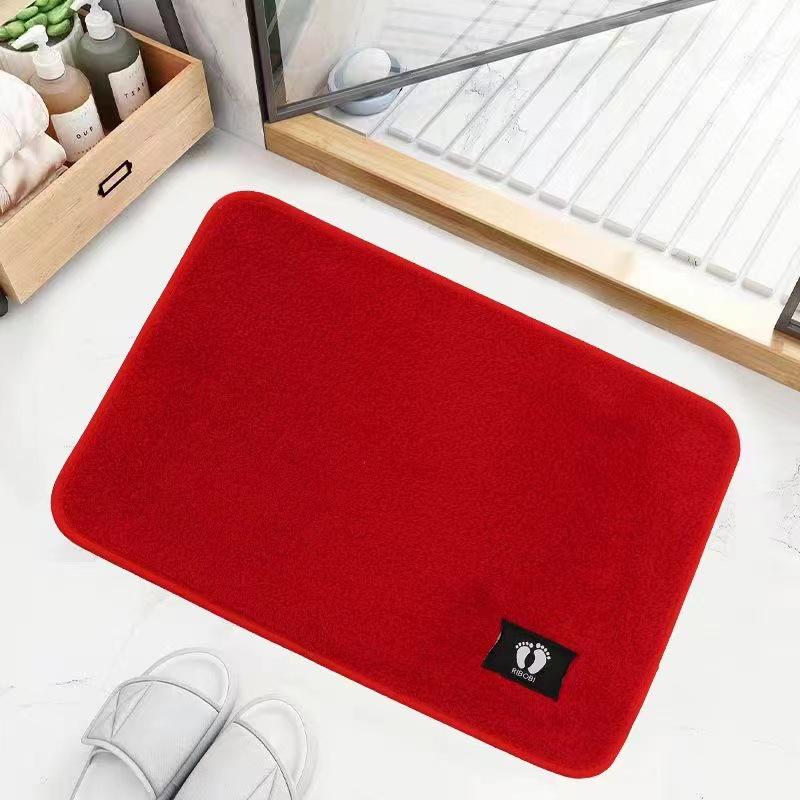 Коврик для ванной из кораллового флиса, нескользящий, впитывающий, настраиваемый, 40x60 см, полотенце для пола в ванной комнате