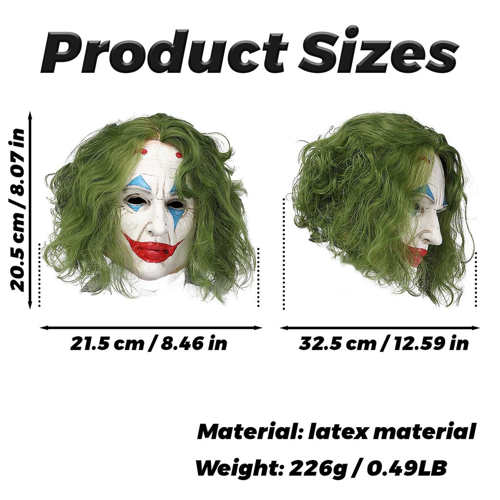 New joker2Joker Mask Halloween Dark Knight Batman Joker Latex Mask Headgear