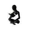 Mini Reader Sculpture Ornament Minimalist Reading Figure Ornament  Bookshelf Decor