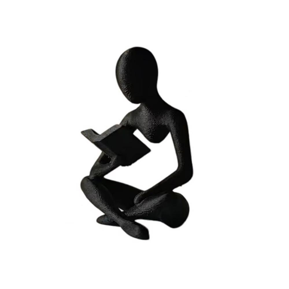 Mini Reader Sculpture Ornament Minimalist Reading Figure Ornament Bookshelf Decor