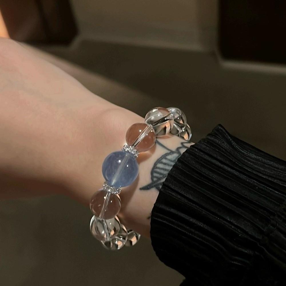 Elastic Clear Crystal Bracelet Hand Jewelry Vintage Beaded Bracelet Decoration