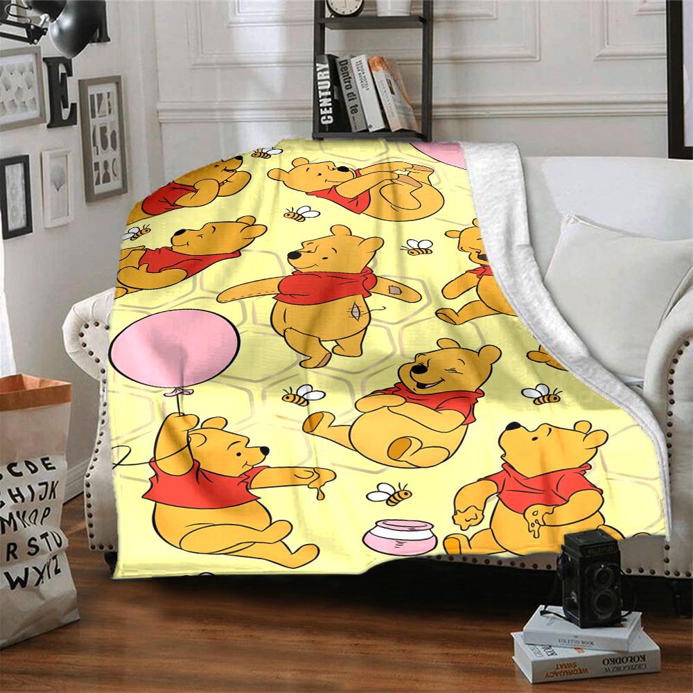 Piglet Balloons Adventure Flannel Blanket Super Soft Warm Cozy Blanket For Sofa Bed Office Travel Allseason Home Decor Gift