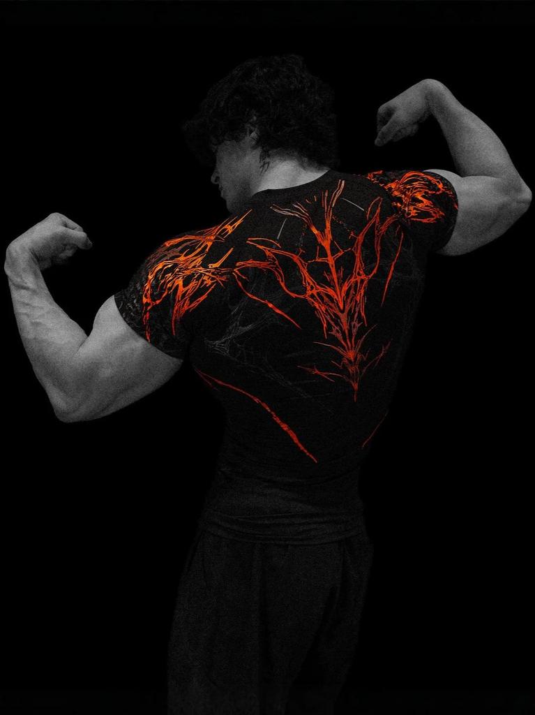 Мужская спортивная компрессионная футболка Breathedivinity с быстрым высыханием
