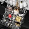 Space Save Jewelry Cosmetic Storage Tray with A Drawer Nail Polish Perfume Stand Holder  Home Use