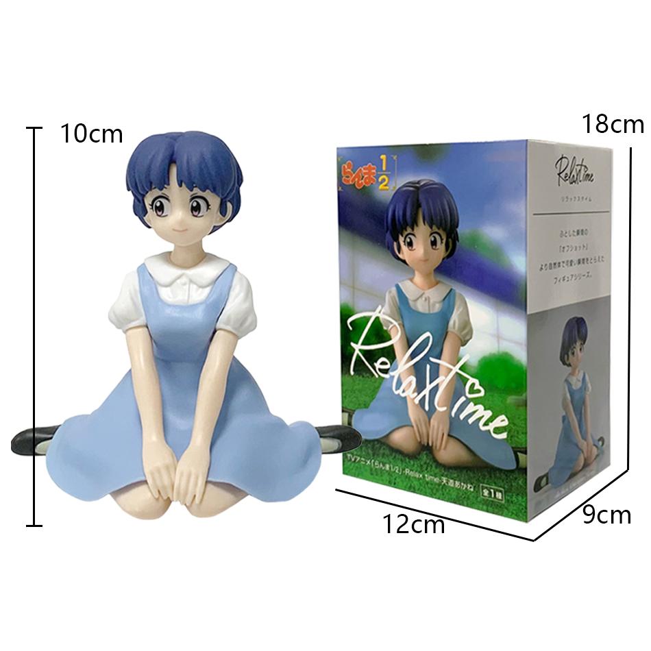 НОВИНКА В НАЛИЧИИ 10 см Ranma 1/2 Тэндо Аканэ Ранма ПВХ Аниме Фигурка Периферия Каваи Сидячие Игрушки Настольные Украшения для Автомобиля Модель Подарки