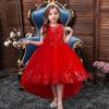 Children's Gowns Princess Dresses Wedding Poncho Lace Tail Embroidered Piano Christmas Performance Costumes
