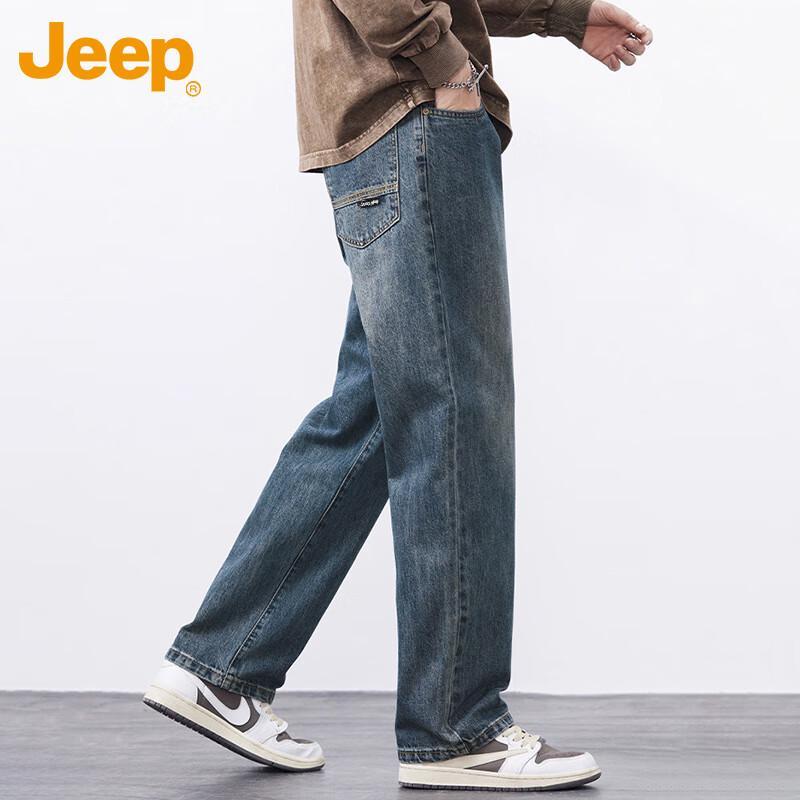 JEEP Men's Straight Loose Casual Jeans