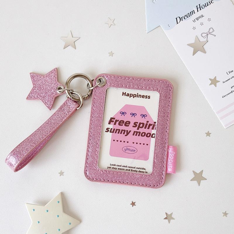 Fashion Kpop 3 Inch Solid Color Star Photocard Holder Cute Portable Card Case for Girls Kpop Fans DIY Photo Display