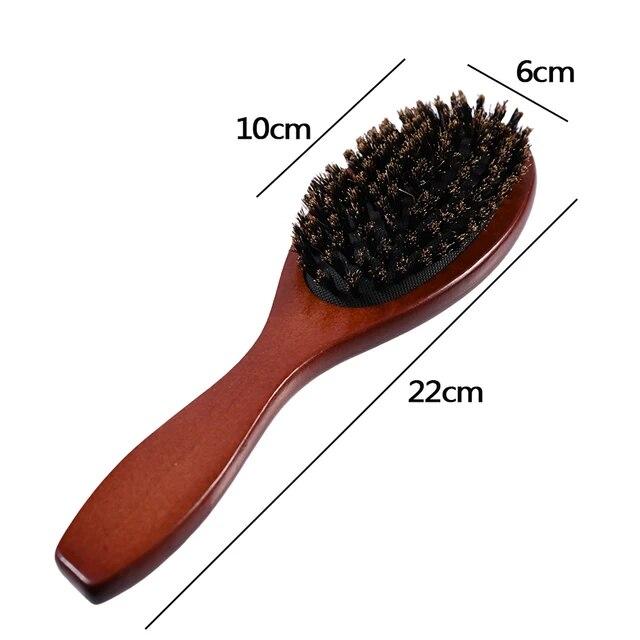 Natural Boar Bristle Hairbrush Massage Comb Smooth Hair Airbag Wooden Comb Smooths Frizz Anti -Static Hair Comb Styling Tool