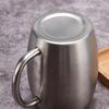 1 шт. пивная кружка из нержавеющей стали, термостойкая, для воды, молока, чая, кофе, чашка с ручкой, для офиса, дома, кухни, посуда, инструменты, 450 мл