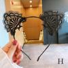 Lace Large Bow Hair Hoop Polka Dot Headwear Retro Cat Ear Hair Band