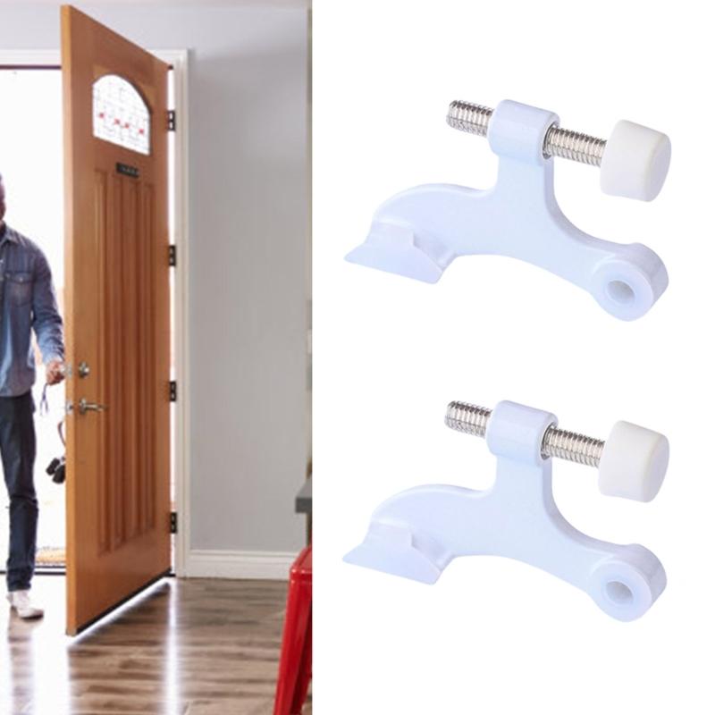 Heavy Duty White Colored Door Top Hinges  easy installs US Type Door Stoppers Luxurious White Door Hinges For Various Door