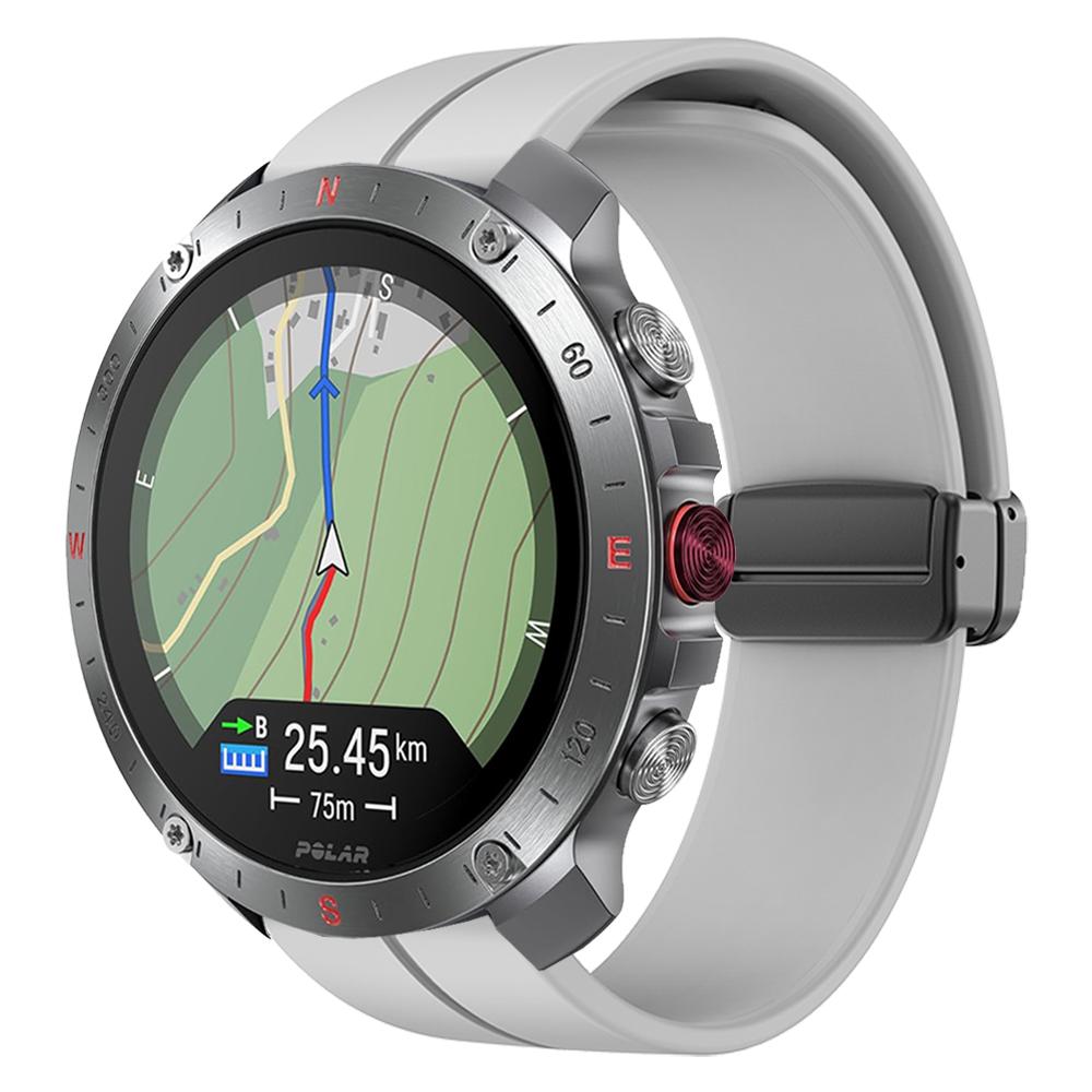 22 мм 20 мм Магнитная пряжка Силиконовый ремешок для POLAR Grit X2 Pro Titan / Vantage V3 M M2 / Ignite 3 2/Pacer / Unite Ремешок