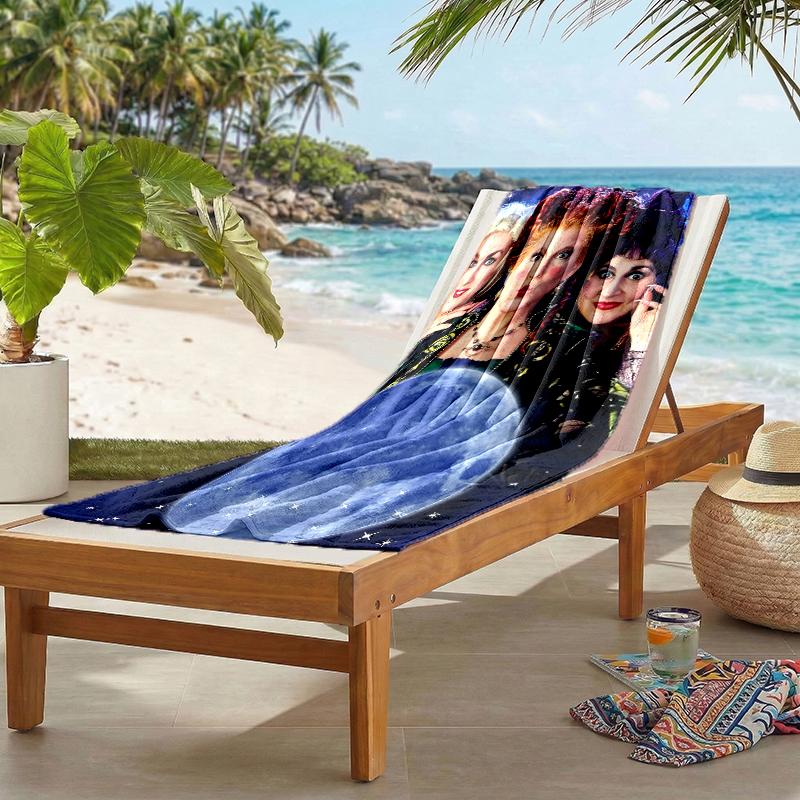 Hocus Pocus Fashion Beach Towel: Ideal for Summer Adventures Soft, absorbent and quick drying suitable for swimming and bathing