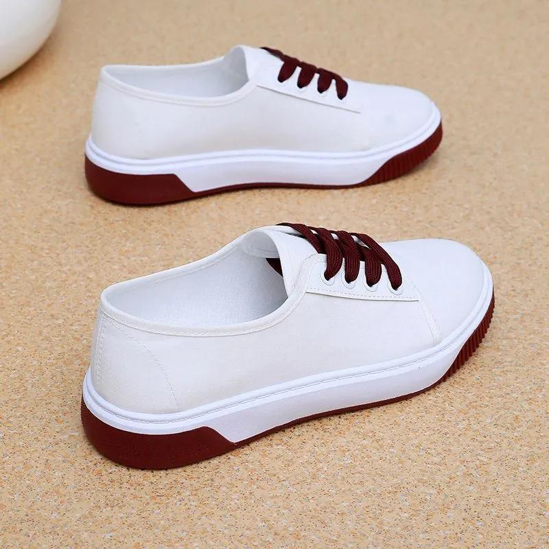 Женская обувь классическая с круглым носком удобная весенняя на шнуровке женская повседневная уличная противоскользящая студенческая школьная обувь ab549
