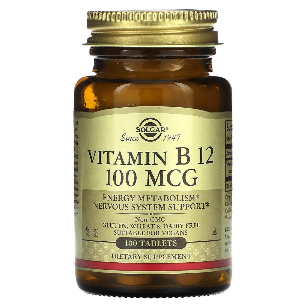 Vitamin B12, 100Mcg, 100 Tablets