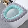 Toilet Seat Cover Mat Soft Velvet Fabric Universal Bathroom Toilet Seat Cover Washable Closestool Warmer Accessories