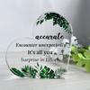 English Slogan Desktop Living Room Beautification Decoration Transparent Acrylic Heart Ornament
