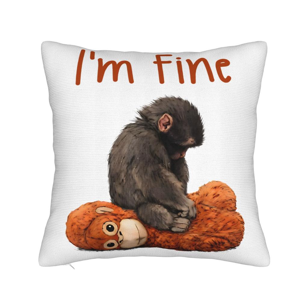 Punch Monkey Pillow Case Cute Funny Pillow Cover Soft Pillowcases For Sofa Bedroom Home Decor