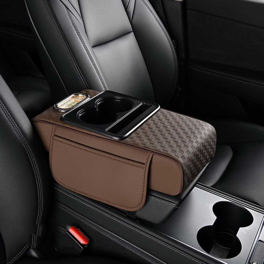 Tissue Box Car Armrest Storage Box 2 Cup Holder Car Elbow Support Pad Center Console