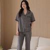 Woven cotton gauze pajamas women's summer thin cotton short-sleeved trousers mother cotton large size can be worn outside loungewear