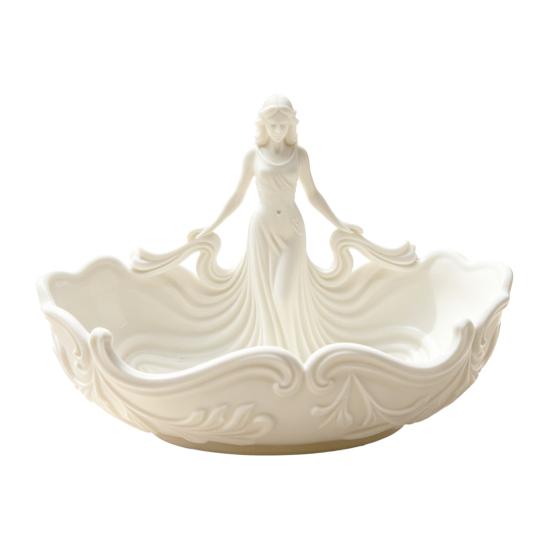 Jewelry Tray, Decorative Trinket Dish, Desktop Jewelry Organizer, Female Figure Storage Tray for Rings Earrings Necklaces Hairpins Makeup Brushes