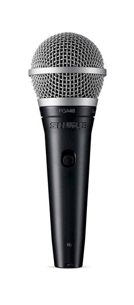 Shure Dynamic Vocal Microphone PGA48-XLR with XLR and Phone Cables (Official Japanese Product)