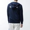 Reebok Спортивная куртка с капюшоном и застежкой-молнией с логотипом, мужские куртки, темно-синие, GV5513