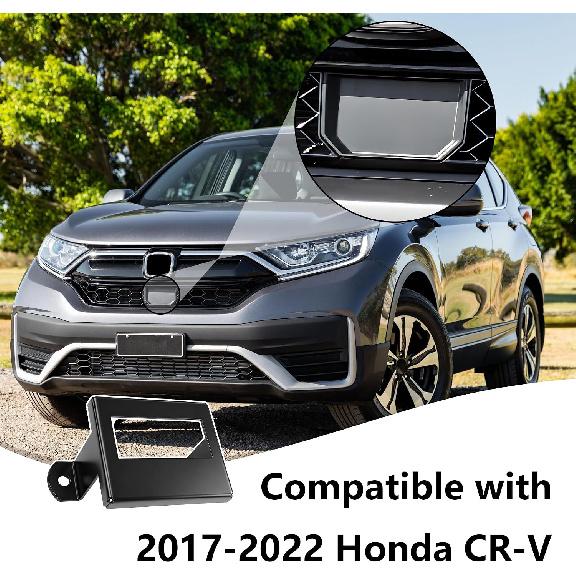 Защитная крышка датчика радара от кражи, Совместима с моделями Honda CR-V 2017-2022, Черный стальной защитный кронштейн с защитными винтами