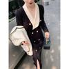 Winter with Coat Knitted Dress Celebrity Long Bottom Sweater Skirt Women's Autumn and Winter New