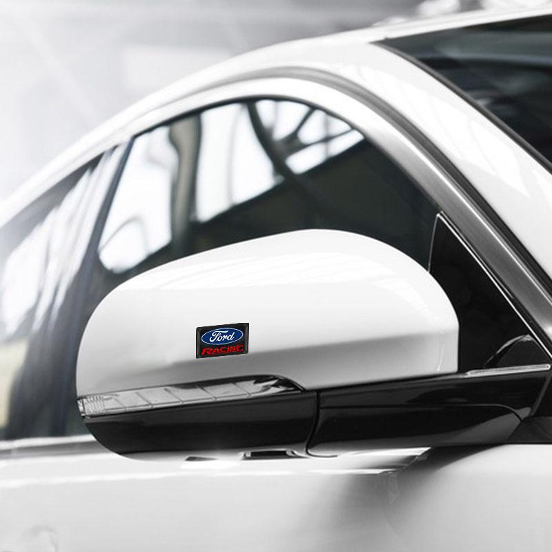 2/5/10Pcs Carbon Fiber Steering Wheel Car Logo Emblem 3D Stickers For Ford Focus Mondeo Kuga Fiesta MK7 Escort Explorer Edge 2 4 MK2 MK4