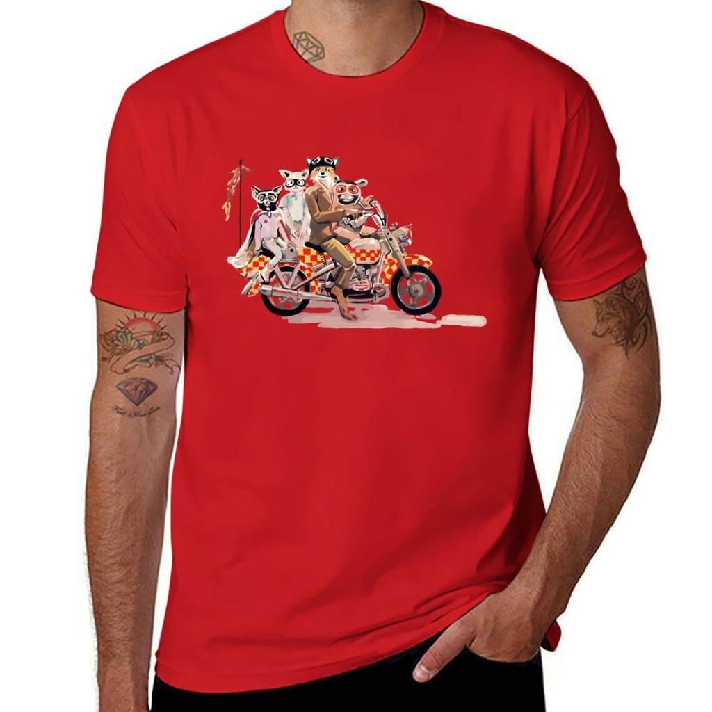Nice Keepsake fantastic mr fox family on a motorbike Awesome For Music Fan Tshirt anime plus size tops plain t shirts men