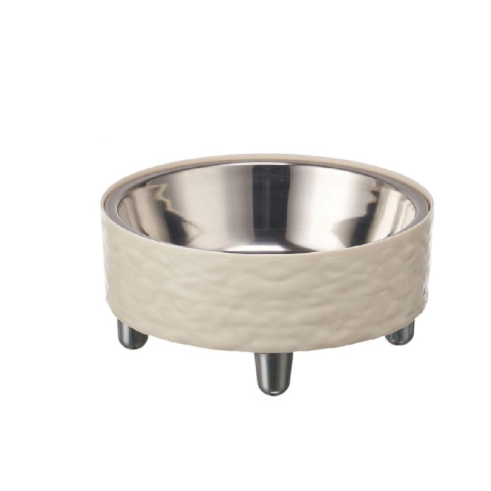 High Foot Dog Cat Bowl Stainless Steel Dog Feeder Dish Raised Dish Pet Food Water Bowls  Indoor