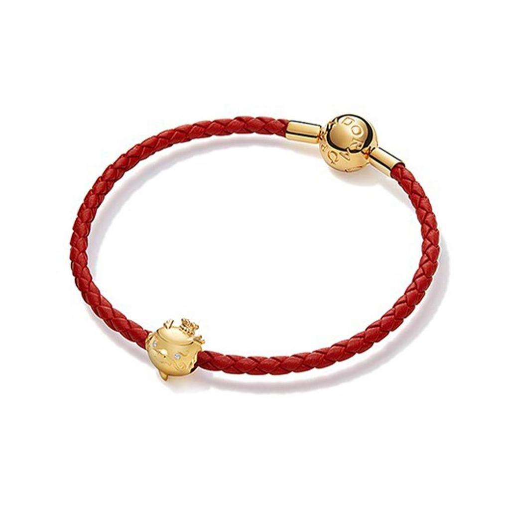Pandora Lucky Rabbit Woven Leather Bracelet Women bracelet ZT2583