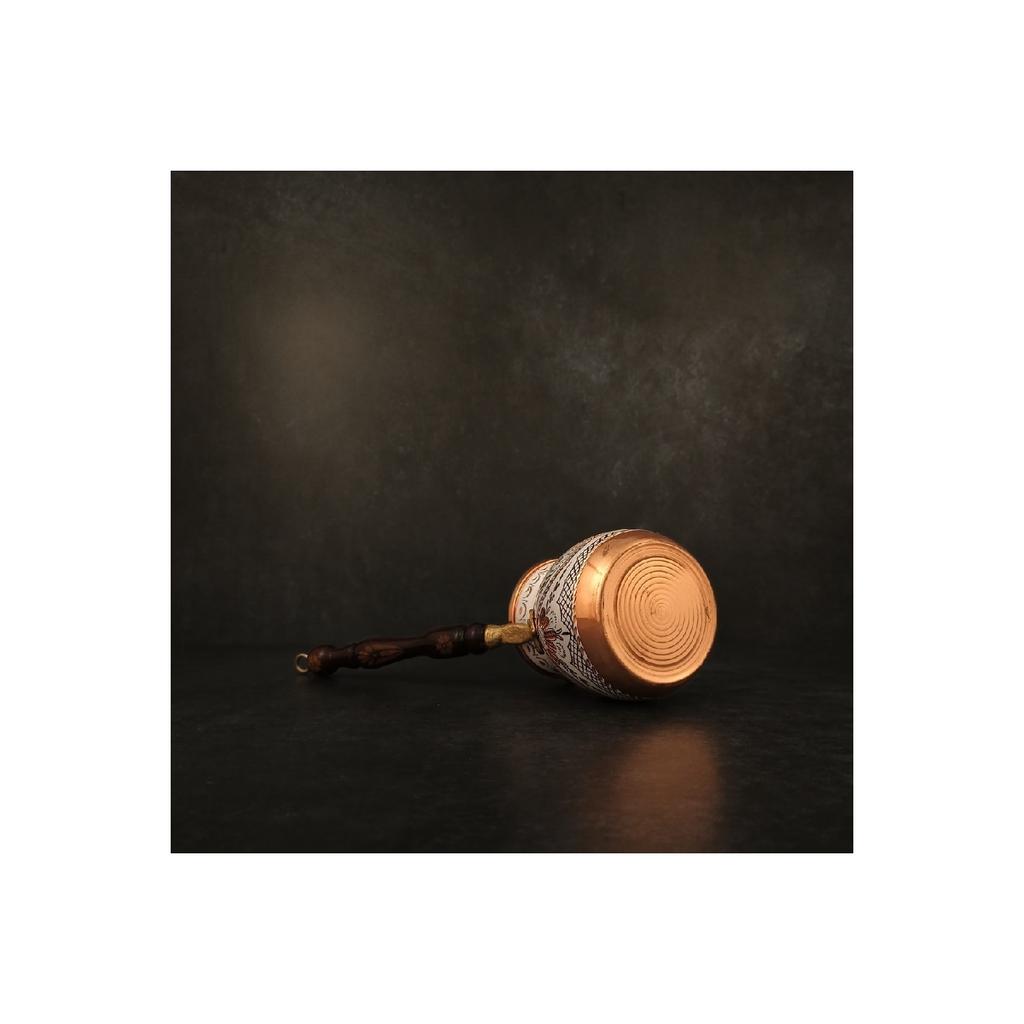 Толстый медный кофейник ручной работы с вышивкой на 6-7 человек